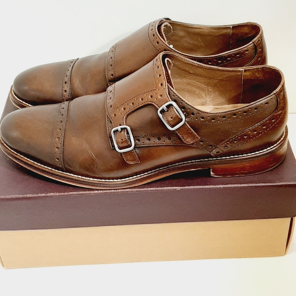 Johnston & Murphy Conrad Cap Toe Double Monk 9M
